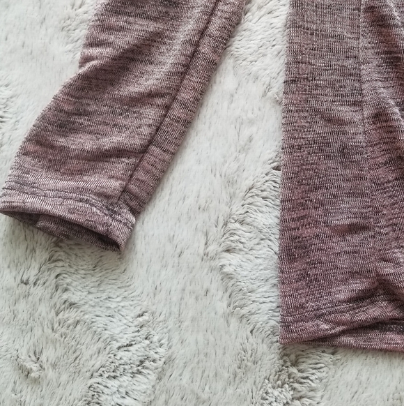 Goldspark Heathered Mauve Raspberry Pink Gray Long Knot Top Small - Picture 5 of 8